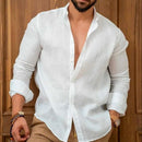 Camisa de Linho de Alta Qualidade Masculino